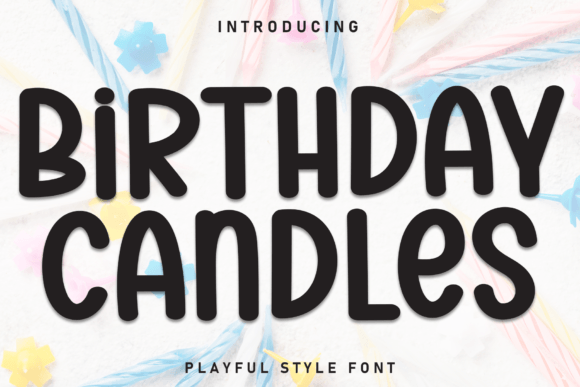 Birthday Candles Font for Web Design