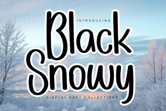 Black Snowy Font for Creative Brands