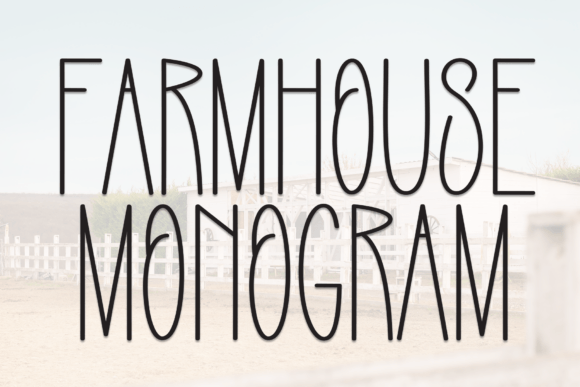 Farmhouse Monogram Font for Creative Projects