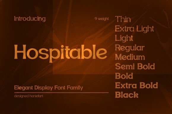 Hospitable: A Premium Display Font for Business Branding