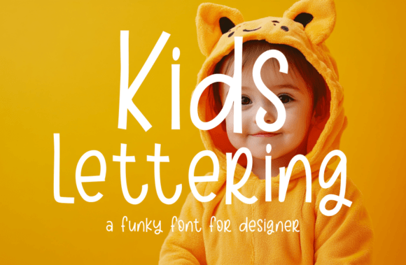 Kids Lettering: A Playful Display Font for Branding