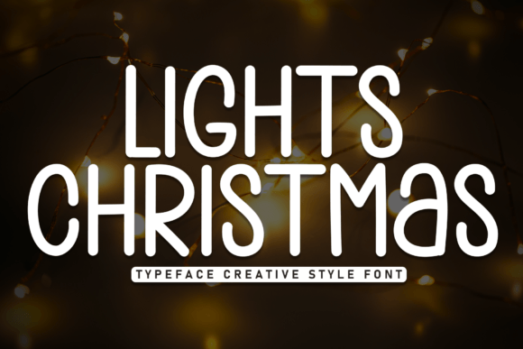 Lights Christmas Font for Creative Projects