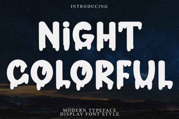 Night Colorful Font for Web Design