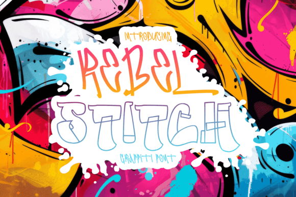 Rebel Stitch Font for Bold Editorial Design