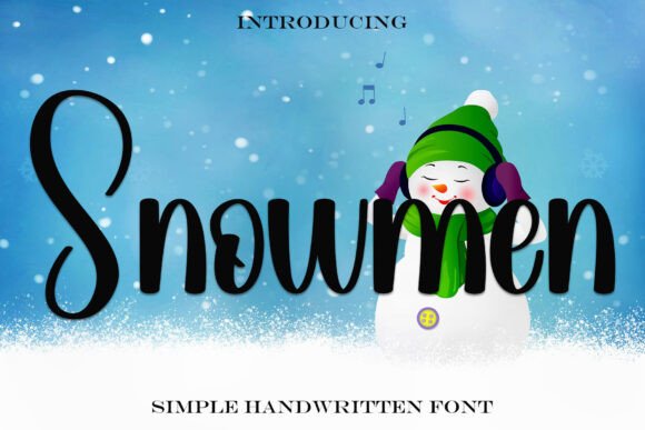 Snowmen Font: Elegant Handwritten Style
