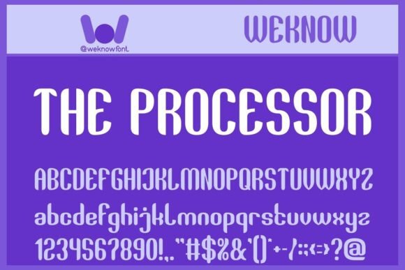 The Processor Font for Creative Projects