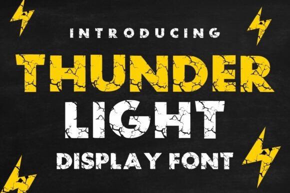 Thunder Light: A Bold Grunge Display Font for Modern Branding